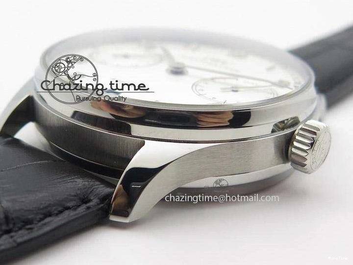 MIROTIME 0125 Bold Portuguese Real PR IW500704 ZF 1:1 Best Edition On Black Leather Strap A 7374